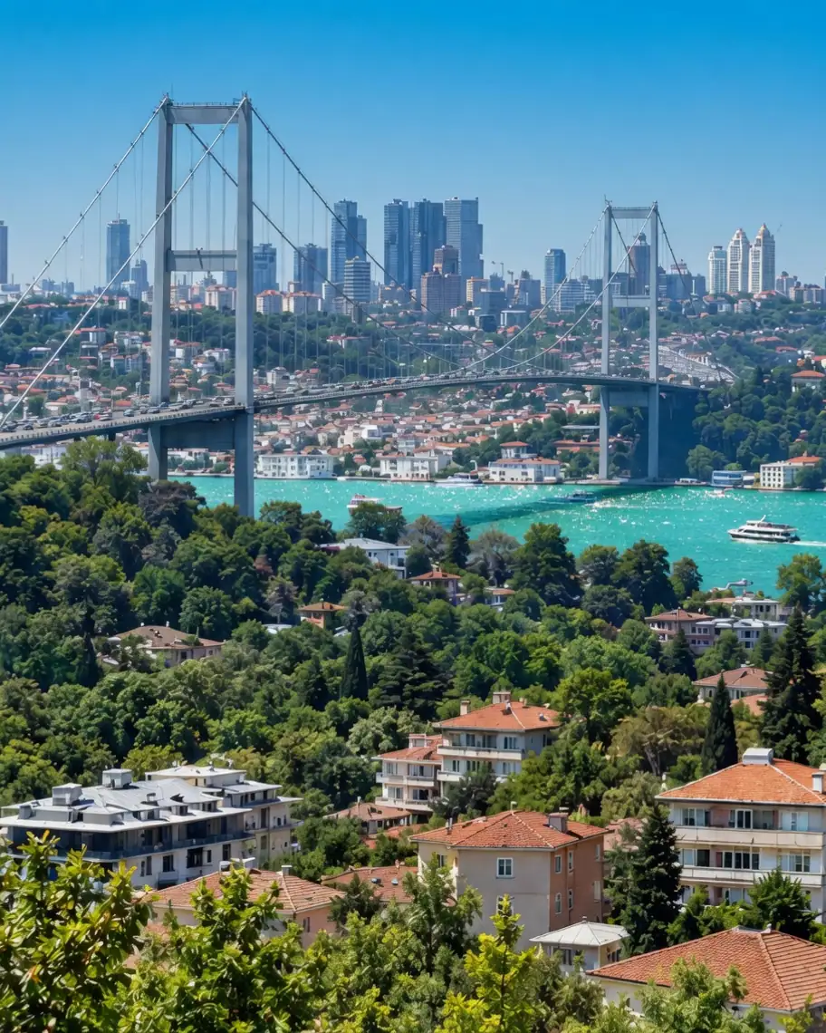 Beylerbeyi'nden Boğaz ve köprü manzarası